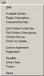 Info Menu